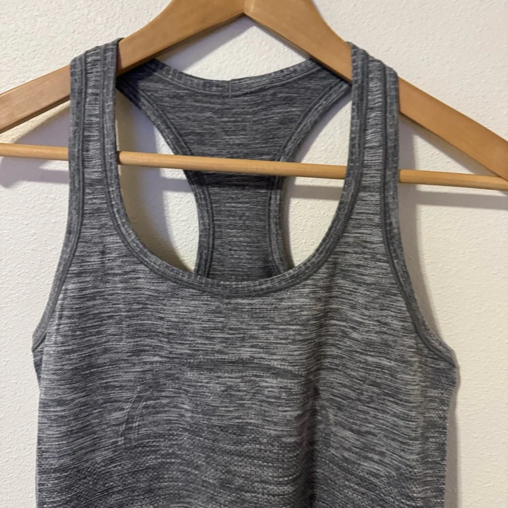 Lululemon Swiftly Tech Racerback Tank Top Spacedye Gray Workout Athleisure-8